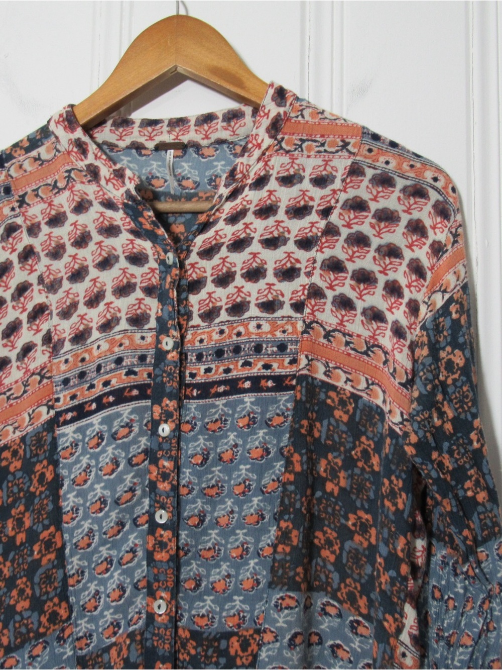 Free People Caravan Boho Button Up Top Size XS - Picture 4 of 13